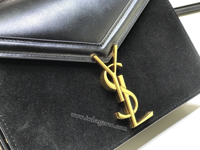 YSL专柜款女包 聖羅蘭經典款CASSANDRA絨面革牛皮鏈條包 YSL肩背斜挎包 532750  jjh1056